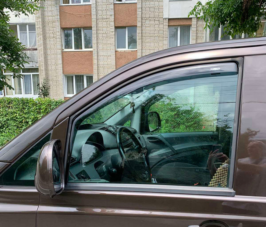 In-channel window deflectors (2 pcs, HIC) for Mercedes Vito W639 2004-2014 - image 4