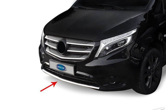 Covers on the front bumper (stainless steel) for Mercedes Vito / V-class W447 2014↗ year - Reelken Auto