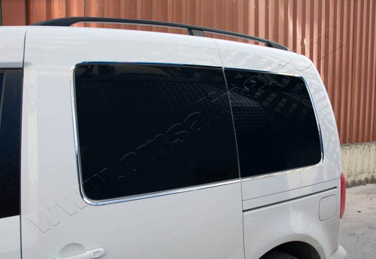 Rear window trim (12 pieces, stainless steel) for Volkswagen Caddy 2010-2015 - Reelken Auto