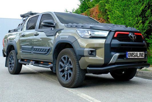 Front bumper guard Texas for 2020+ (76mm, black) for Toyota Hilux 2015- - image 2