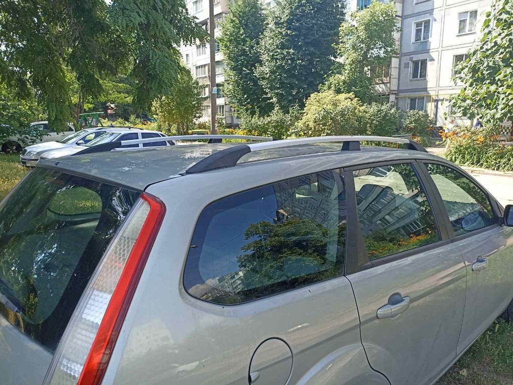 Aluminum roof rails (Caravan, chrome) for Ford Focus II 2008-2011 - Reelken Auto
