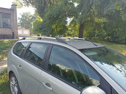 Aluminum roof rails (Caravan, chrome) for Ford Focus II 2005-2008 - Reelken Auto