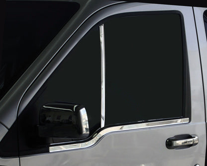 Strip vertical on the window (2 pieces, stainless.) for Ford Connect 2002-2006 - image 1