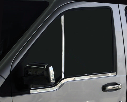 Strip vertical on the window (2 pieces, stainless.) for Ford Connect 2002-2006 - image 1