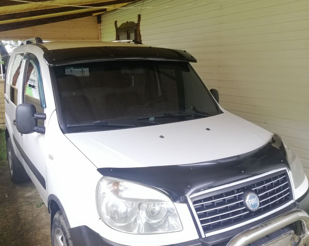 Windshield visor (black gloss, 5mm) for Fiat Doblo I 2005-2010 - image 5