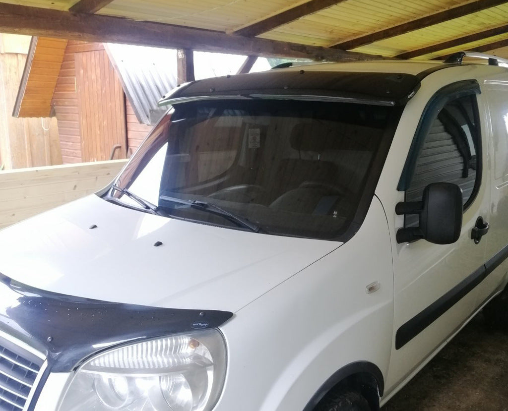 Windshield visor (black gloss, 5mm) for Fiat Doblo I 2005-2010 - image 6