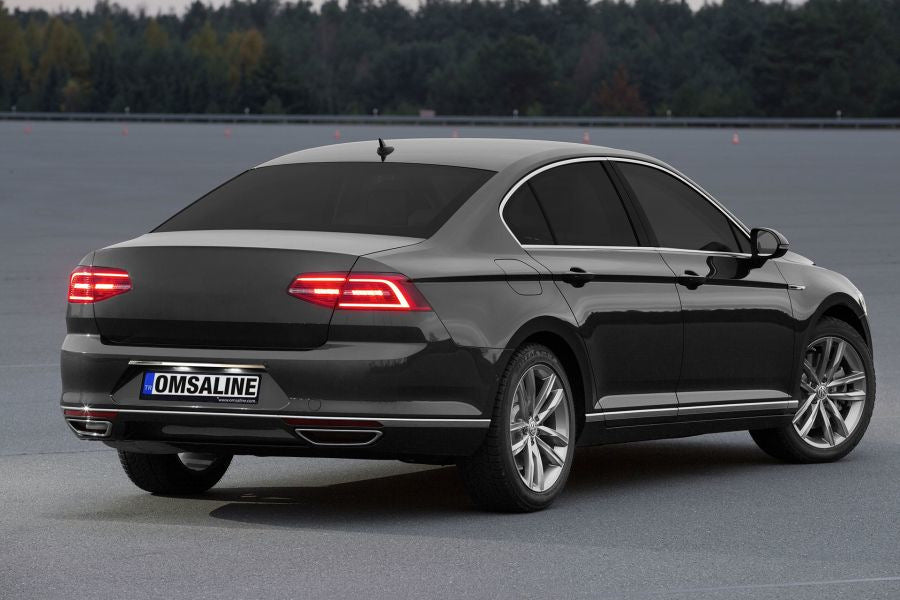 Chrome trim above license plate SD (OmsaLine, stainless steel) for Volkswagen Passat B8 2015-2023 - image 1