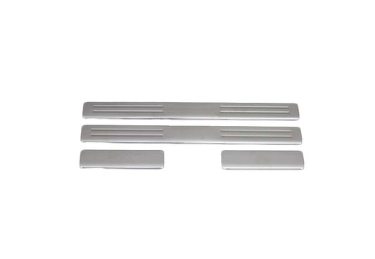 Door Sill Protectors OmsaLine (4 pcs, stainless steel) for Volkswagen Polo 2017- - image 1