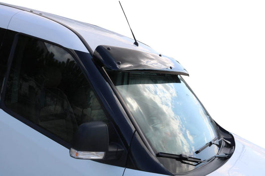 The visor on the windshield (gloss black, 5mm) for Opel Combo 2012-2018 - Reelken Auto