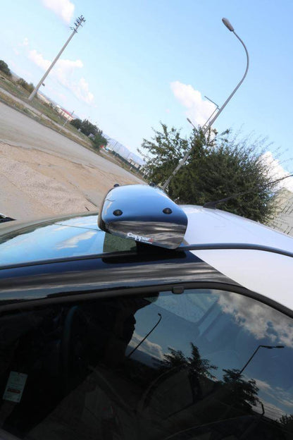 The visor on the windshield (gloss black, 5mm) for Fiat Doblo II 2010-2022 - Reelken Auto