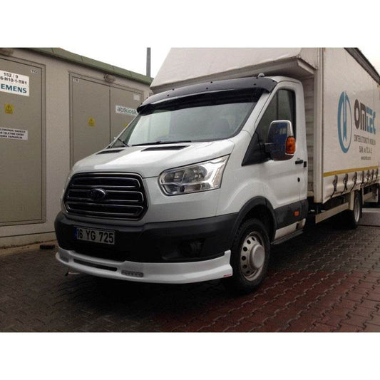 The visor on the windshield (gloss black, 5mm) for Ford Transit 2014↗ - Reelken Auto