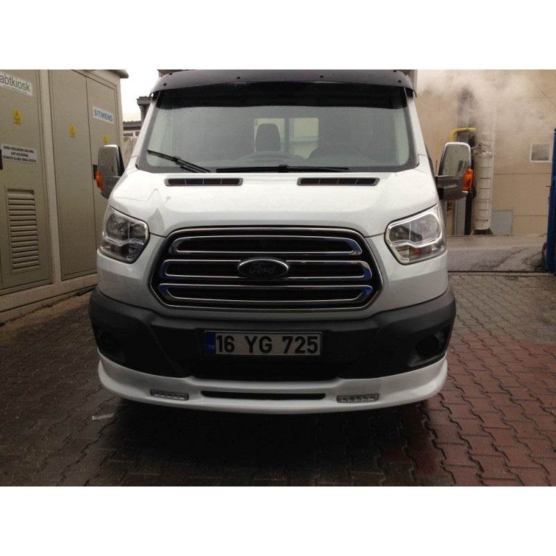 The visor on the windshield (gloss black, 5mm) for Ford Transit 2014↗ - Reelken Auto