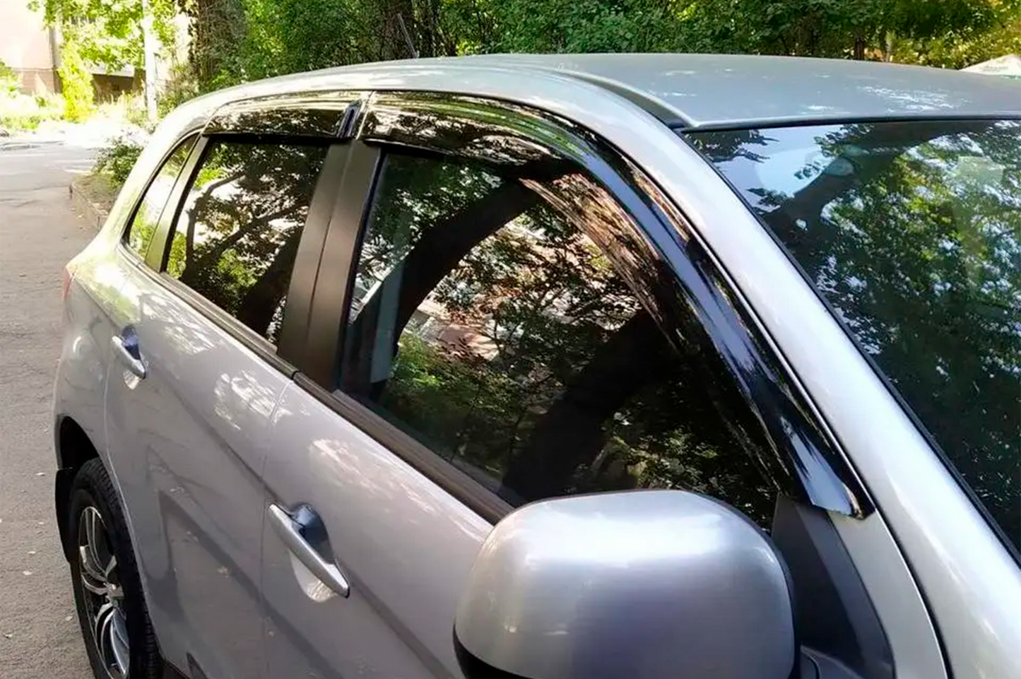 Window Deflectors (4 pcs, HIC) for Citroen C-4 Aircross 2012-2017 - image 1