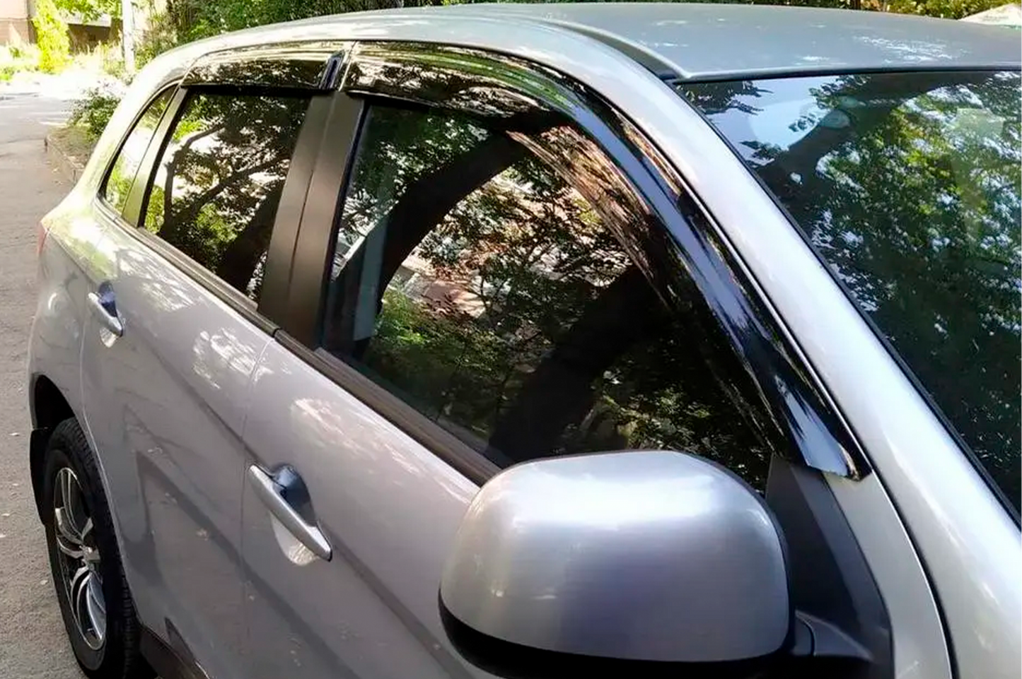 Window Deflectors (4 pcs, HIC) for Mitsubishi ASX 2010-2023 - image 1