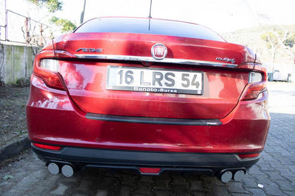 Cover on the rear bumper EuroCap (Sedan, ABS) for Fiat Tipo 2016↗ year - Reelken Auto