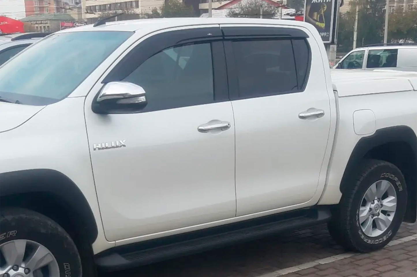 Window Deflectors (4 pcs, HIC) for Toyota Hilux 2015- - image 2