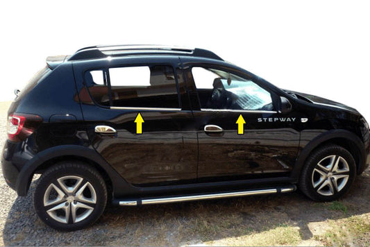 Edging glass (stainless) for Dacia Sandero 2013-2020 - image 1