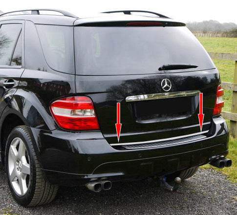 The edge of the trunk (stainless) for Mercedes ML W164 - Reelken Auto