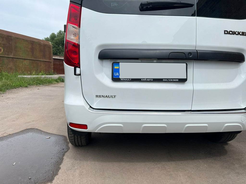 Rear bumper Carmos (stainless) for Dacia Dokker 2013-2022 - Reelken Auto