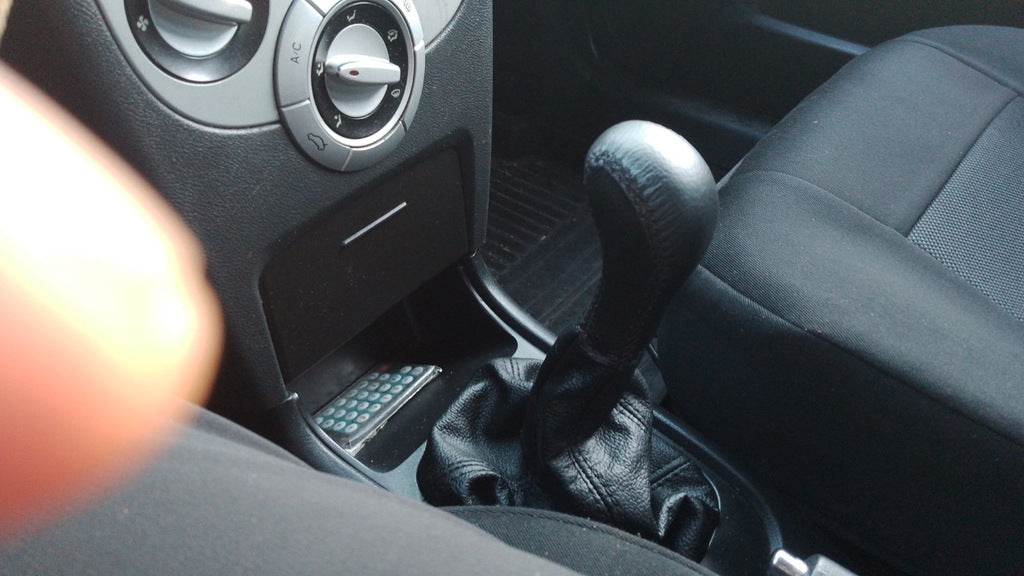 Universal Case with gear knob (black, leather) - Reelken Auto