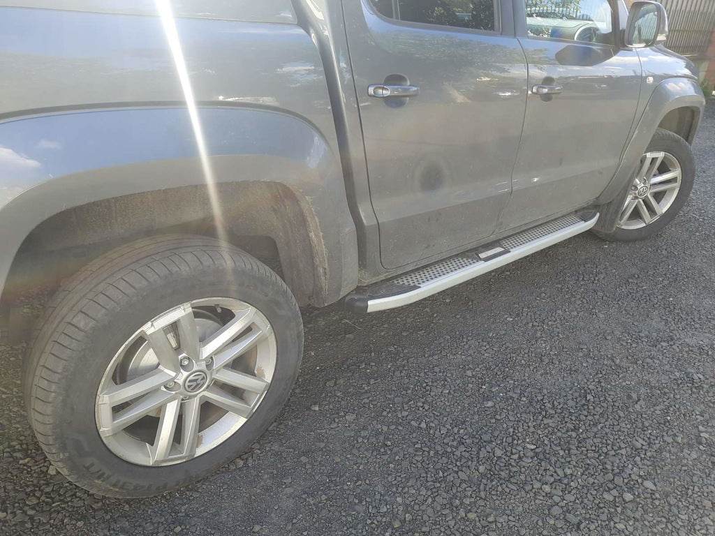Lateral platforms Mevsim Gray (2 pieces, aluminum) for Volkswagen Amarok 2010-2022 - Reelken Auto