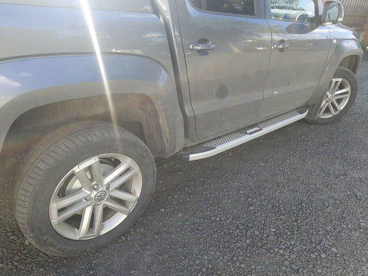 Lateral platforms Mevsim Gray (2 pieces, aluminum) for Volkswagen Amarok 2010-2022 - Reelken Auto