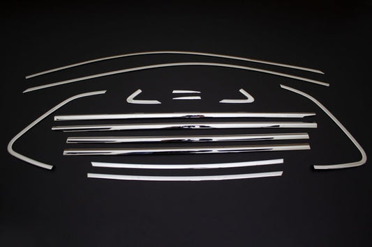 Full window trim set (14 pcs, stainless steel) for Volkswagen Polo 2017- - image 2