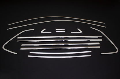 Full window trim set (14 pcs, stainless steel) for Volkswagen Polo 2017- - image 2