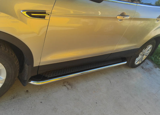 Maydos V2 side sills (2 pcs., Aluminum + stainless steel) for Ford Kuga/Escape 2013-2019 - image 1