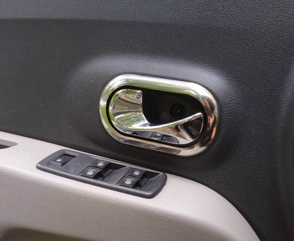 Covers for internal OmsaLine handles (4 pcs., stainless steel) for Dacia Lodgy 2012-2022 - Reelken Auto