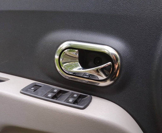 Covers for internal OmsaLine handles (4 pcs., stainless steel) for Dacia Lodgy 2012-2022 - Reelken Auto