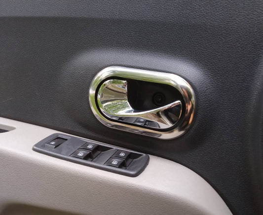Interior Door Handle Covers OmsaLine (4 pcs, Stainless Steel) for Renault Lodgy 2013-2022 - image 1