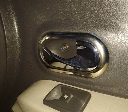 Covers for internal OmsaLine handles (4 pcs., stainless steel) for Renault Lodgy 2013-2022 - Reelken Auto
