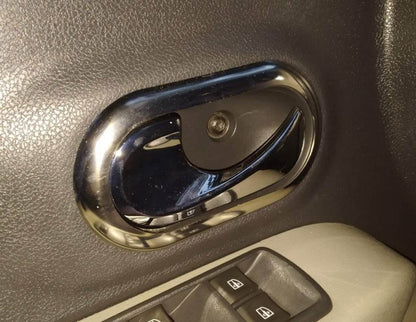Covers for internal OmsaLine handles (4 pcs., stainless steel) for Dacia Lodgy 2012-2022 - Reelken Auto