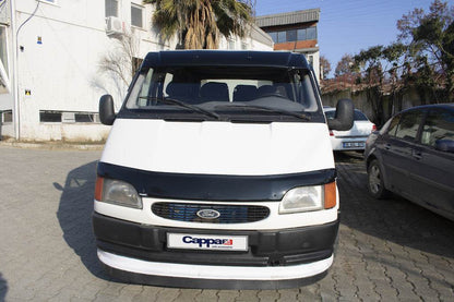 The visor on the windshield (gloss black, 5mm) for Ford Transit 1991-2000 - Reelken Auto