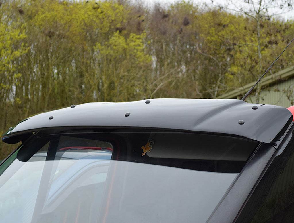 The visor on the windshield (gloss black, 5mm) for Ford Transit 2000-2014 - Reelken Auto