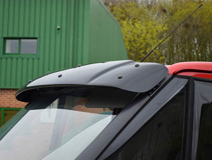 The visor on the windshield (gloss black, 5mm) for Ford Transit 2000-2014 - Reelken Auto