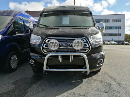 The visor on the windshield (gloss black, 5mm) for Ford Transit 2014↗ - Reelken Auto