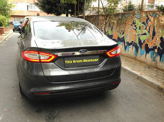 Chrome bar above the number (stainless) for Ford Fusion 2012-2020 - Reelken Auto