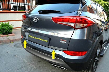 Trim on edge of trunk (2 pieces, stainless steel) for Hyundai Tucson TL 2016-2021 - Reelken Auto