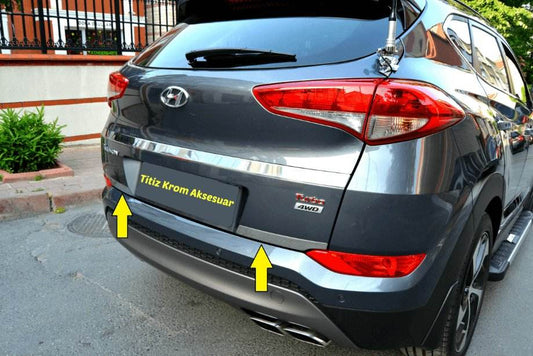 Trim on edge of trunk (2 pieces, stainless steel) for Hyundai Tucson TL 2016-2021 - Reelken Auto