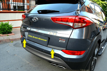 Trunk trim cover (2 pcs, stainless steel) for Hyundai Tucson TL 2016-2021 - image 1