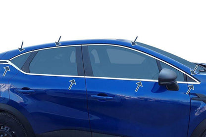 Complete edging of windows (16 pcs., stainless steel) for Renault Captur 2019↗ - Reelken Auto