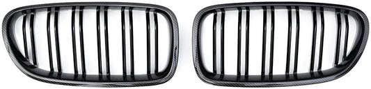 M-Look Kidney Grilles (gloss black with carbon hydro dip) for BMW 5 Series F10/F11 2010–2016 - image 2