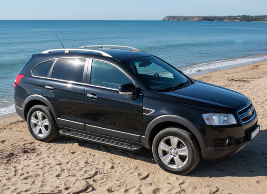 Side Steps RedLine Black (2 pcs, Aluminum) for Chevrolet Captiva 2006-2019 - image 1