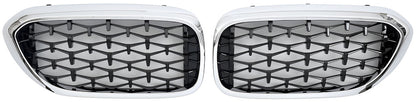 Diamond Black V1 Kidney Grilles (2017-2020, Chrome Trim) for BMW 5 Series G30/G31 2017-2023 - image 2