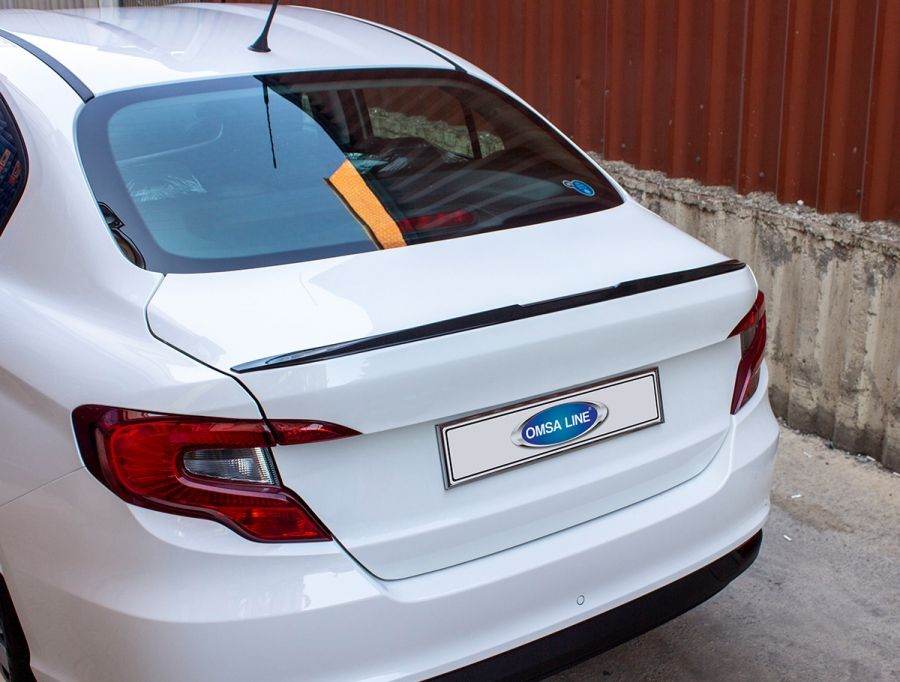 Spoiler LIP (Sunplex, black) (119.1cm *5.5cm) for Fiat Tipo 2016↗ year - Reelken Auto