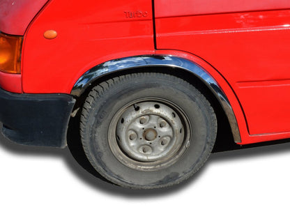 Fender flares (4 pcs, stainless steel) for Ford Transit 1991-2000 - image 4