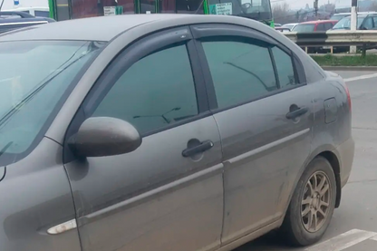 Window Deflectors (4 pcs, HIC) for Hyundai Accent 2006-2010 - image 6