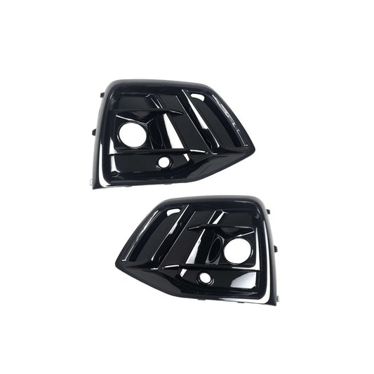 Fog Light Grilles RS-Style (2020-2025, 2 pcs, Black) for Audi Q5 2017-2025 - image 1